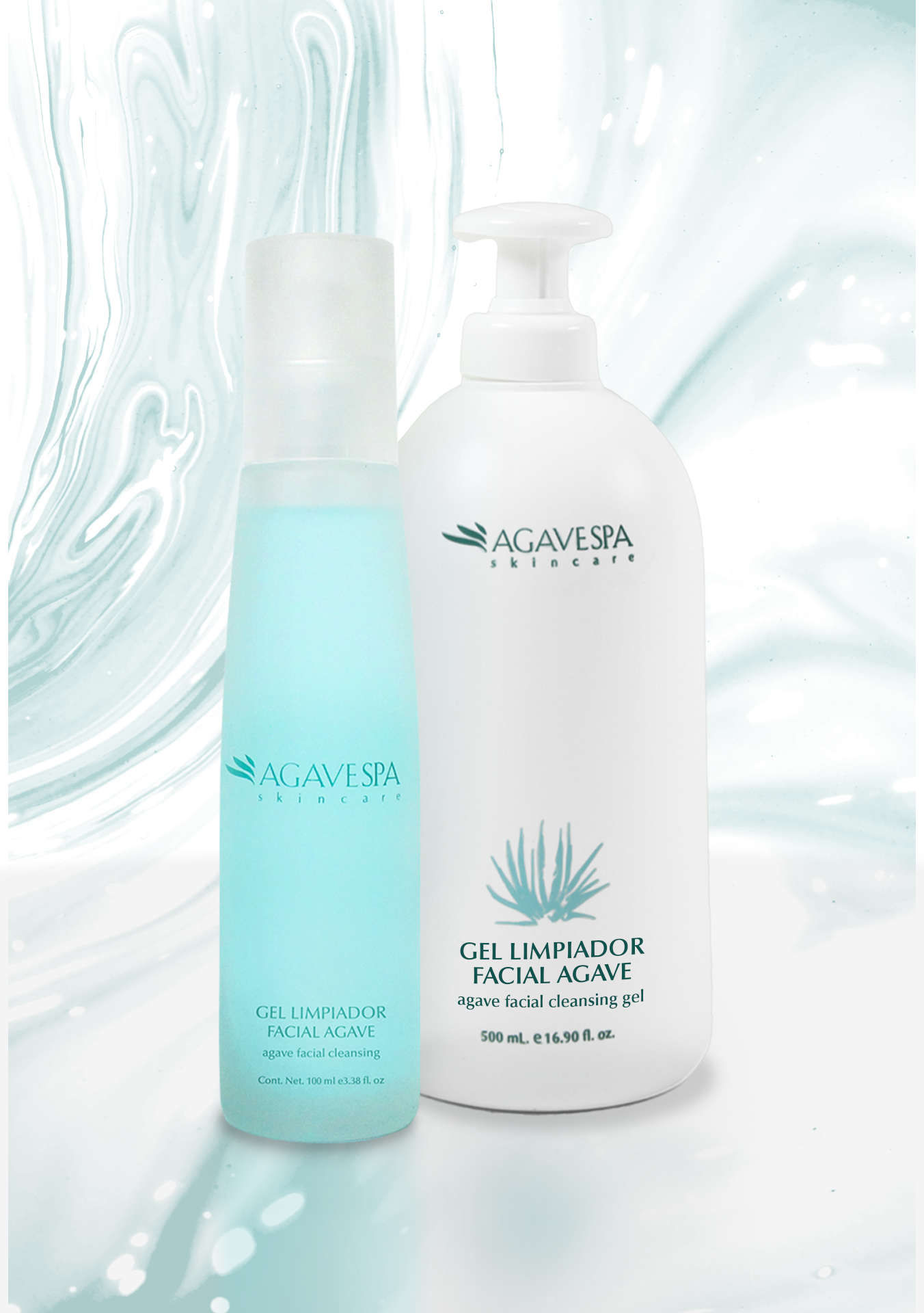 DÚO RELLENA Y REUTILIZA: GEL LIMPIADOR FACIAL 100 ML y 500 ML
