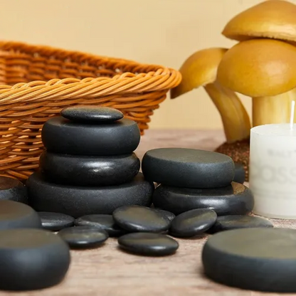 SET DE PIEDRAS DELUXE PARA MASAJE CORPORAL 64 PIEZAS