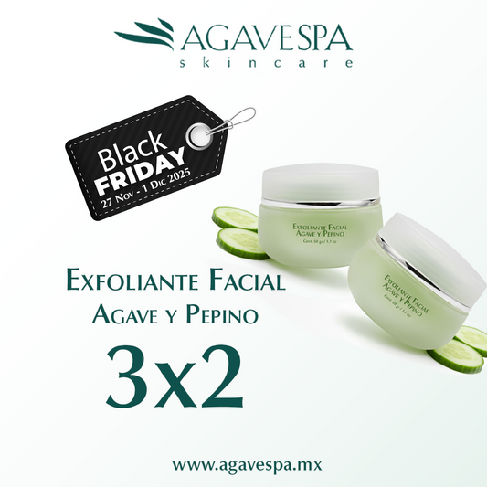 PROMOCIÓN EXFOLIANTE FACIAL AGAVE Y PEPINO 3x2