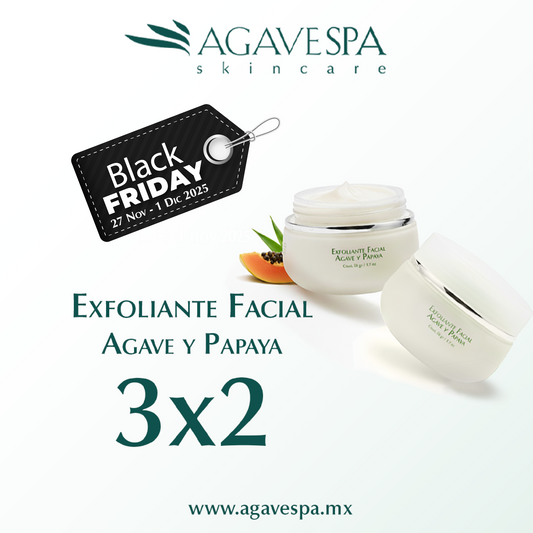 PROMOCIÓN EXFOLIANTE FACIAL AGAVE Y PAPAYA 3x2