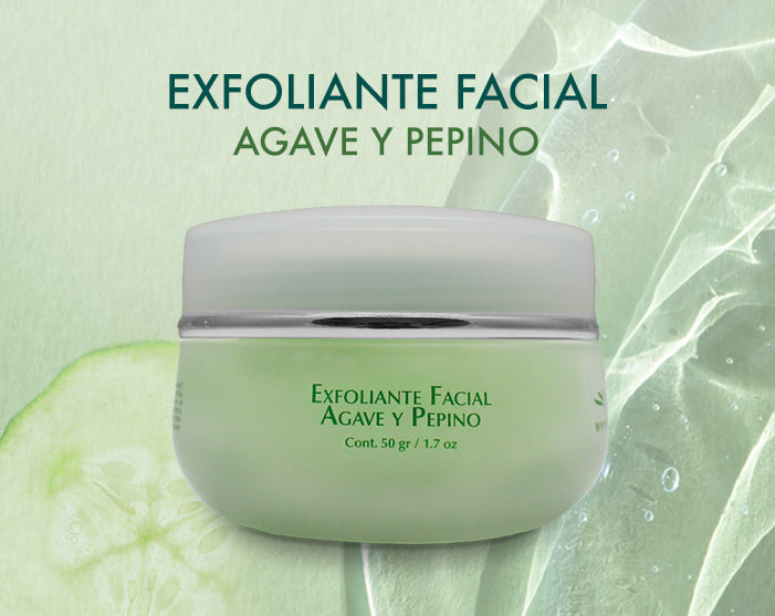 EXFOLIANTE FACIAL AGAVE Y PEPINO • 50 GR