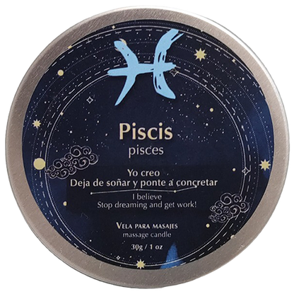  PISCES MASSAGE CANDLES • 30 GR