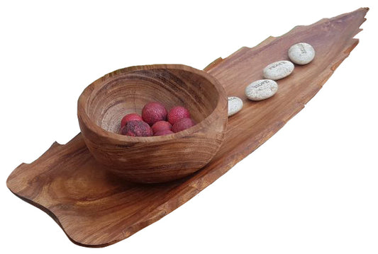 AGAVE PENCH WITH WOODEN BOWL • Display